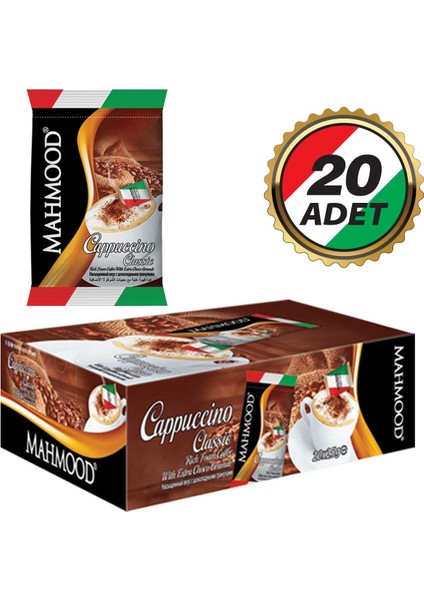 Mahmood Cappucino Klasik Choco Granül 25 gr 20'li