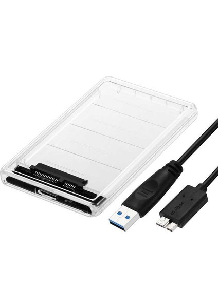 2.5" USB 3.0 Sata Harddisk Kutusu SRF-814-HDD Şeffaf