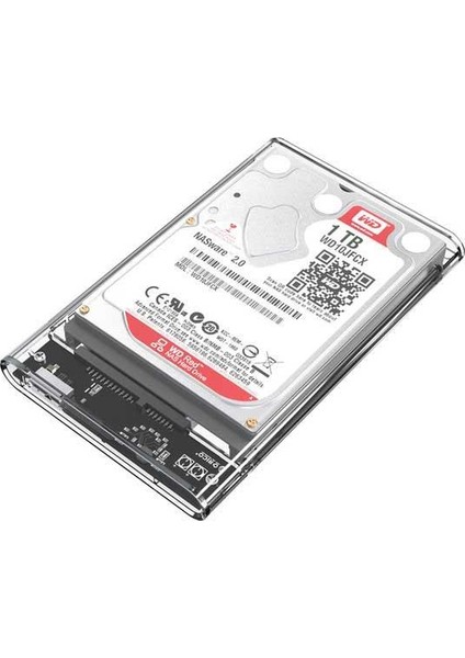 2.5" USB 3.0 Sata Harddisk Kutusu SRF-814-HDD Şeffaf