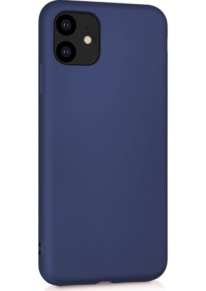Apple iPhone 11 Kılıf Klasik Mat Renkli Yumuşak Premier Silikon Lacivert