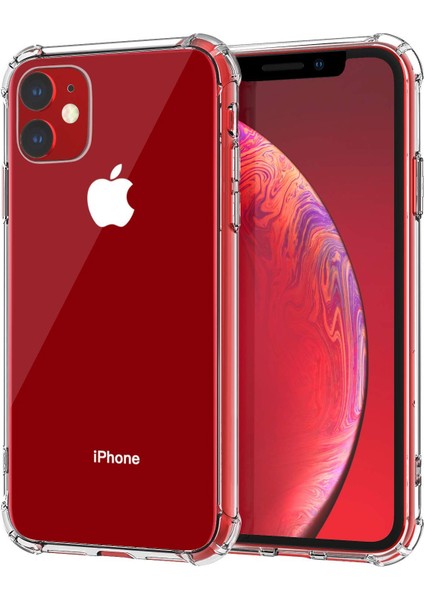 Case 4U Apple iPhone 11 Darbe Emici Silikon Kılıf Şeffaf