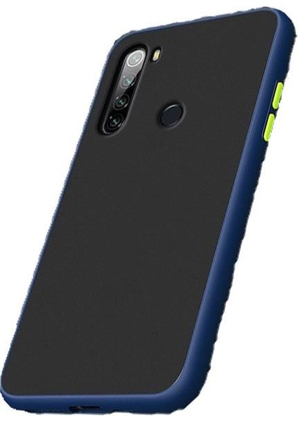 Xiaomi Redmi Note 8 Kılıf Zore Fri Mat Darbe Emici Silikon Lacivert