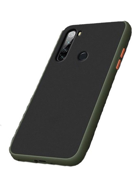 Xiaomi Redmi Note 8 Kılıf Zore Fri Mat Darbe Emici Silikon Koyu Yeşil