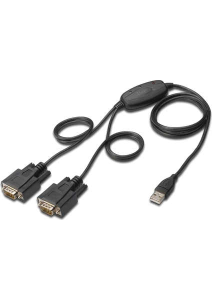 USB 2.0 - 2 x RS232 (Seri) Çevirici Kablosu, 1.5 Metre