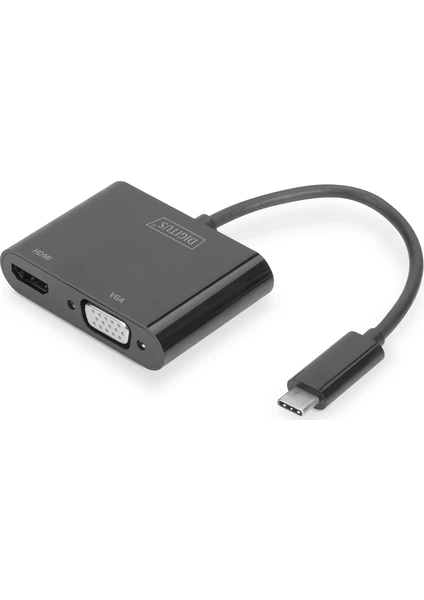 USB Tip C - 4K HDMI + VGA Grafik Adaptörü Da-70858