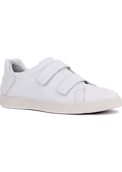 Beyaz Deri Cırtlı Erkek Günlük Ayakkabı fiyatları