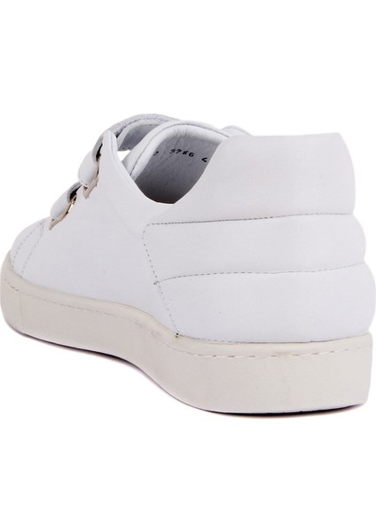 Beyaz Deri Cırtlı Erkek Günlük Ayakkabı fırsatları