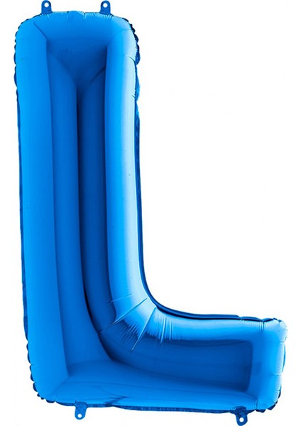 L Harf Grabo Mavi Folyo Balon 102 cm