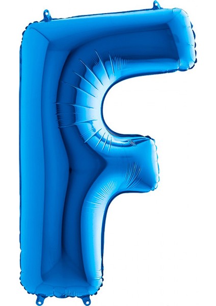F Harf Grabo Mavi Folyo Balon 102 cm