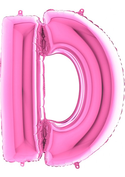 D Harf Grabo Fuşya Folyo Balon 102 cm