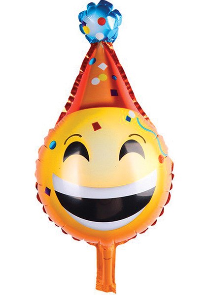 Şapkalı Emoji Folyo Balon