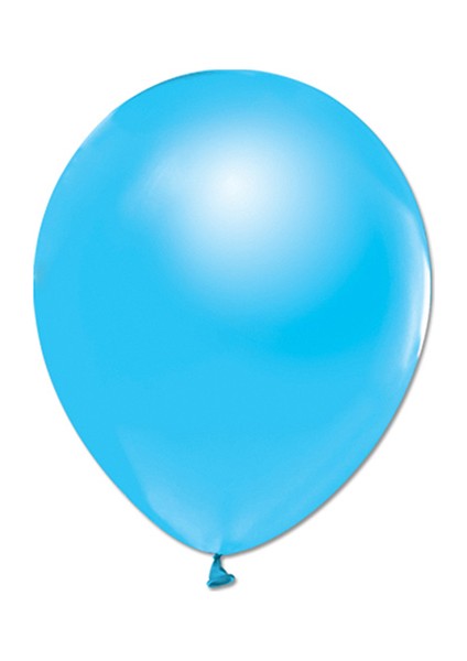 Metalik Açık Mavi Lateks Balon 10'lu