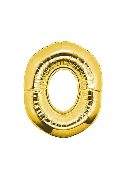 0 Rakam Altın Folyo Balon 40 cm
