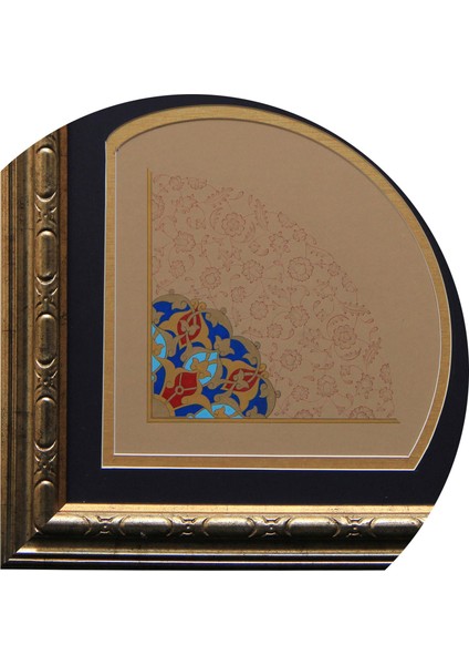 EL İŞÇİLİĞİ YELPAZE FORMLU HALKÂR TABLO 42 x 41 cm - 3350