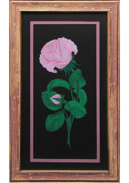 EL İŞÇİLİĞİ ŞÜKUFE TEZHİP TABLO ( REPRODÜKSİYON ) 58*35 cm - 4745