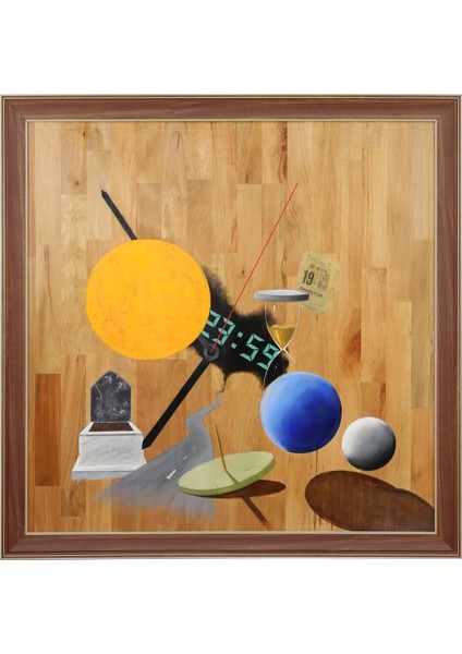 EL İŞÇİLİĞİ KARIŞIK TEKNİK YAĞLI BOYA TABLO 80*80 cm - 4823