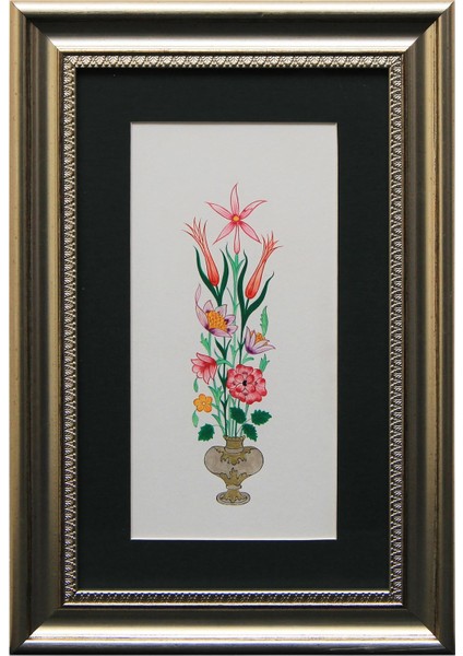 EL İŞÇİLİĞİ VAZOLU BUKET TEZHİP TABLO 41 * 28 cm - 1790