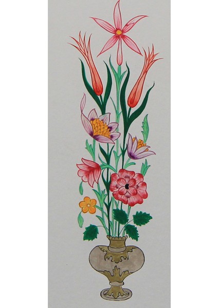 EL İŞÇİLİĞİ VAZOLU BUKET TEZHİP TABLO 41 * 28 cm - 1790