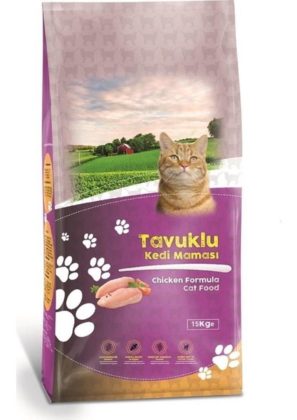 Pisy Cat Tavuklu Yetişkin Kuru Kedi Maması 15 kg