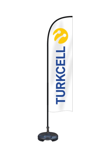Turkcell Logolu Yelken Bayrak