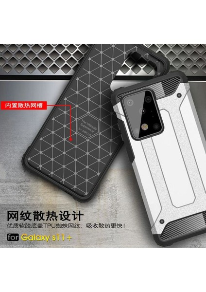 Samsung Galaxy S20 Plus Kılıf Shockproof Silikon Zırh Gold modelleri