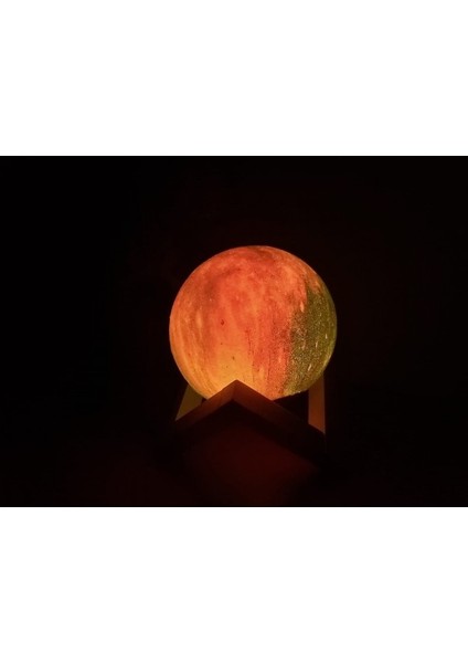 Dekoratif 3D Standlı Renk Değiştiren Galaksi Gezegen Gece Lambası