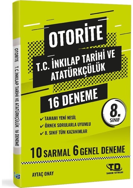 8. Sınıf Otorite T.C İnkılap Tarihi Ve Atatürkçülük