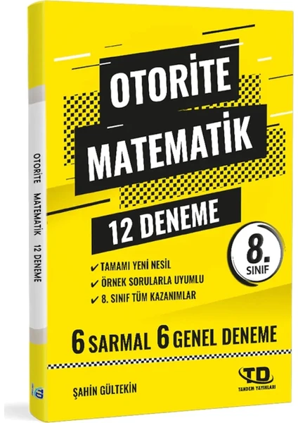 Tandem Yayınları Otorite Matematik 8.Sınıf 12 Deneme