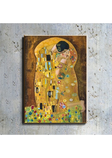 Gustav Klimt İlk Öpücü Yağlı Boya Reprodüksiyon Kanvas Tablo TBL1230