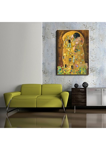 Gustav Klimt İlk Öpücü Yağlı Boya Reprodüksiyon Kanvas Tablo TBL1230 fiyatları