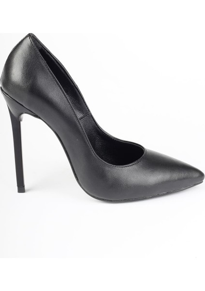 Siyah Renk Yüksek Topuklu Stiletto - Lapita
