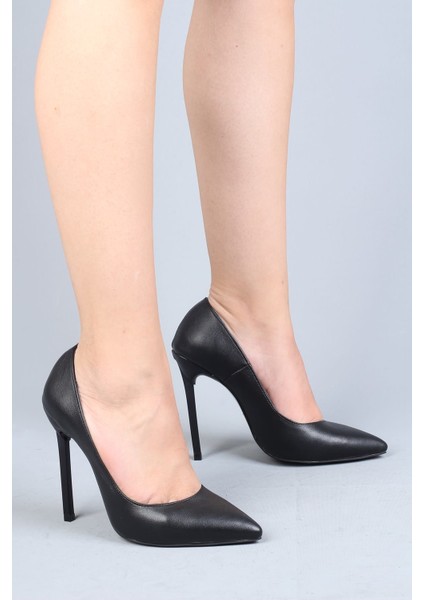 Siyah Renk Yüksek Topuklu Stiletto - Lapita