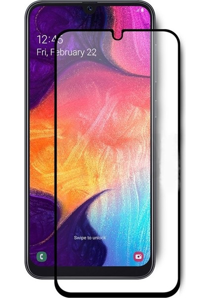 Samsung Galaxy A50 5D Tam Kaplayan Ekran Koruyucu Cam