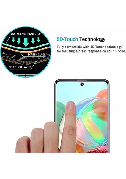 Samsung Galaxy A51 5D Tam Kaplayan Ekran Koruyucu Cam