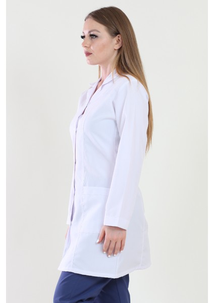 Uzun Boy Mono Yaka Bayan Doktor Önlüğü modelleri