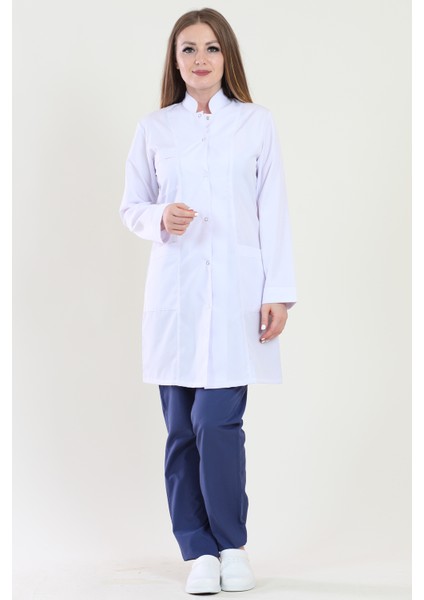 Uzun Boy Hakim Yaka Bayan Doktor Önlüğü
