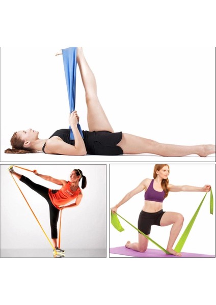 Pilates Bandı Orta Direnç Yeşil 90 cm x 15 cm x 0,4 mm modelleri