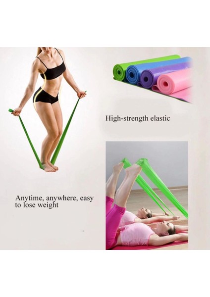 Pilates Bandı Orta Direnç Yeşil 120 cm x 15 cm x 0,4 mm