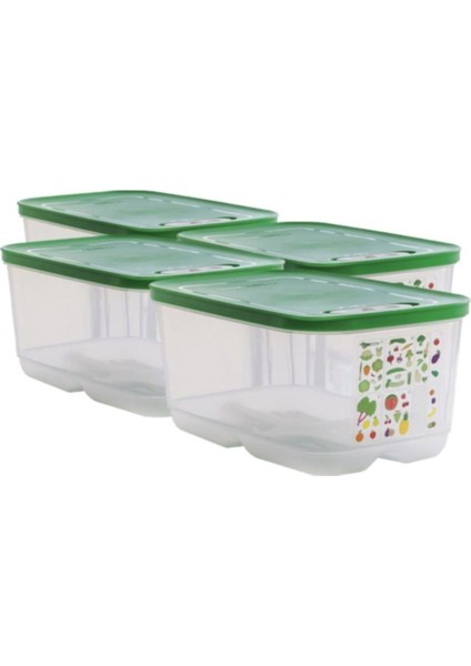 Tupperaware Sera Buzdolabı Saklama Kabı - 4 x 4.4 lt