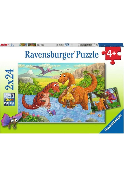 2 x 24 Parça Puzzle Dinazorlar RPK050307