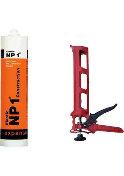 Ms Polimer Kartuş 290 ml Beyaz Mastik Elastik Boyanabilir + Silikon Tabancası