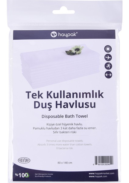 Tek Kullanımlık Banyo Havlu 80X140CM 15 Adet
