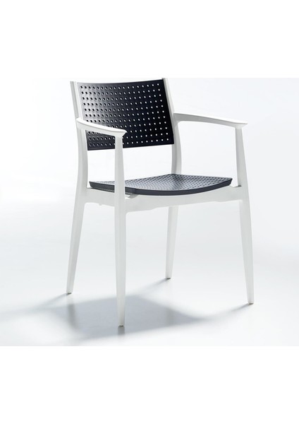 Seginus Bahçe Seti 4 Sandalye + 1 Camlı Masa Takımı Antrasit/beyaz modelleri