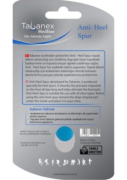 Medline Anti - Heel Spur Jel - Erkek