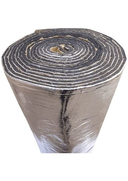 Yeshılls Oto Ses Isı Yalıtım Malzemesi Folyolu Sünger Yapışkanlı 10 mm Kalın 1 m x 3 m