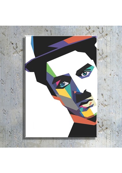 Anonim İllüstrasyon Charlie Chaplin Kanvas Tablo