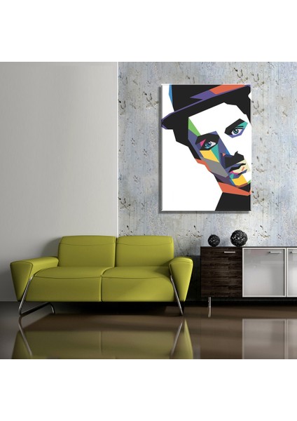 Anonim İllüstrasyon Charlie Chaplin Kanvas Tablo