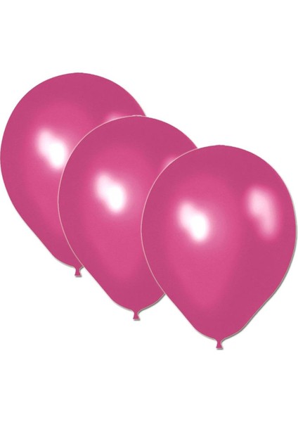 Partipan Metalik Balon Fuşya 10'lu