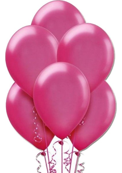 Partipan Metalik Balon Fuşya 10'lu