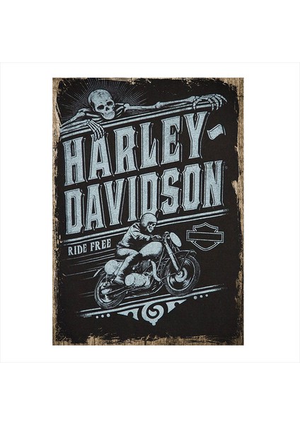 Harley Davidson Tasarım Ahşap Tablo